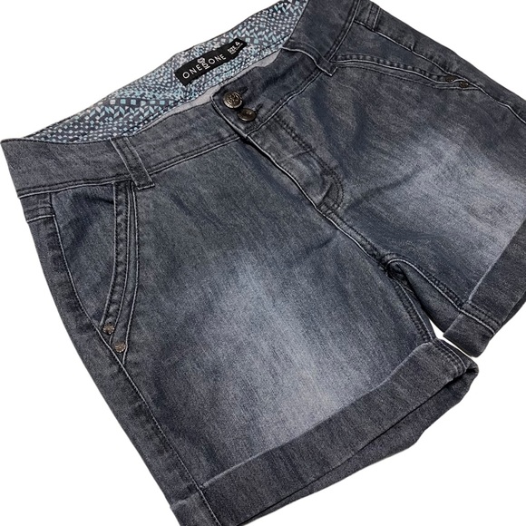 One 5 One Cuffed Jean Shorts - Picture 2 of 4